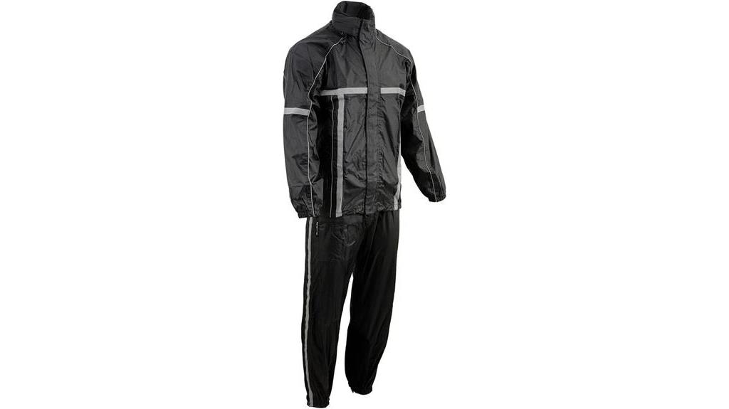 water resistant black motorcycle suit