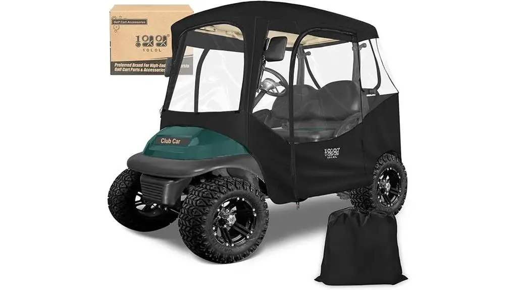 weatherproof golf cart enclosure