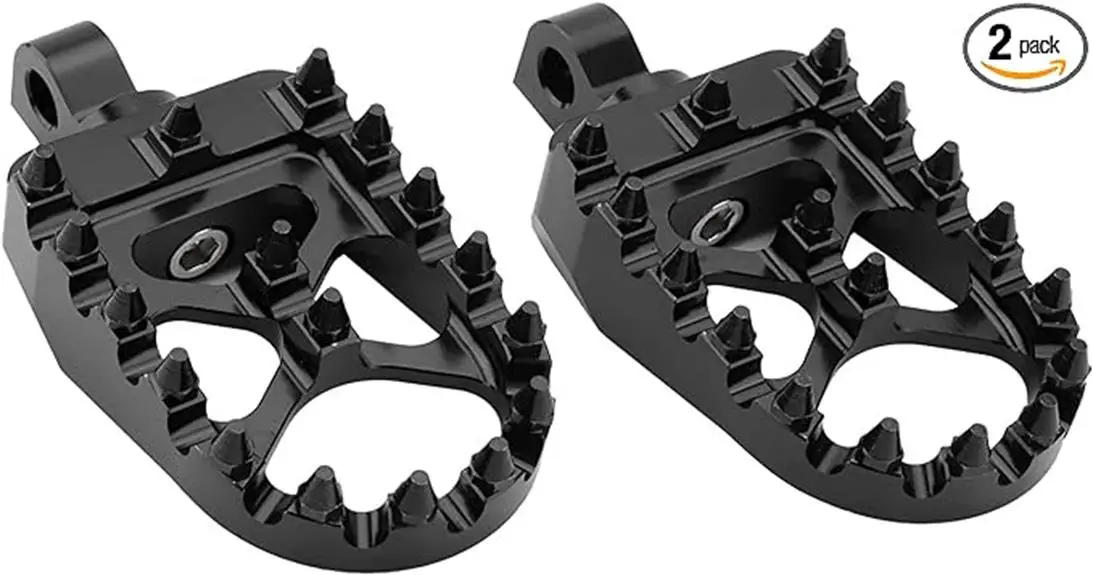 wide foot pegs black