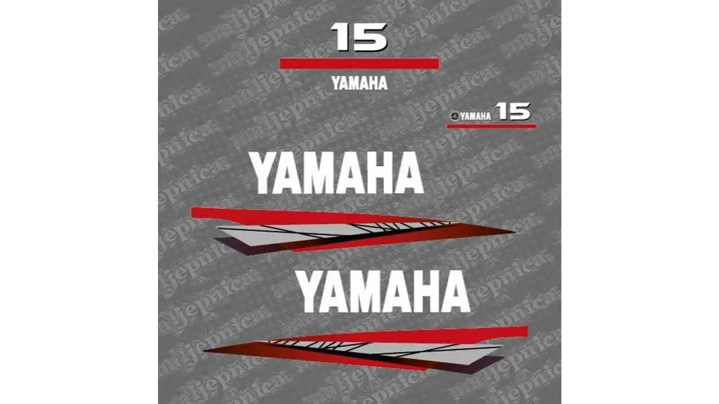 yamaha outboard decal set