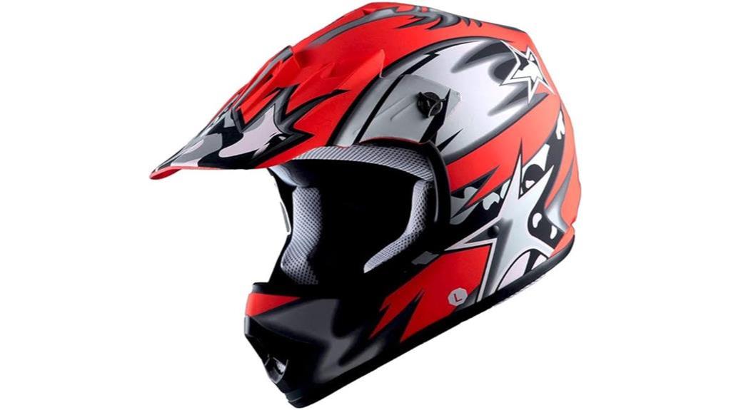 youth motocross helmet red