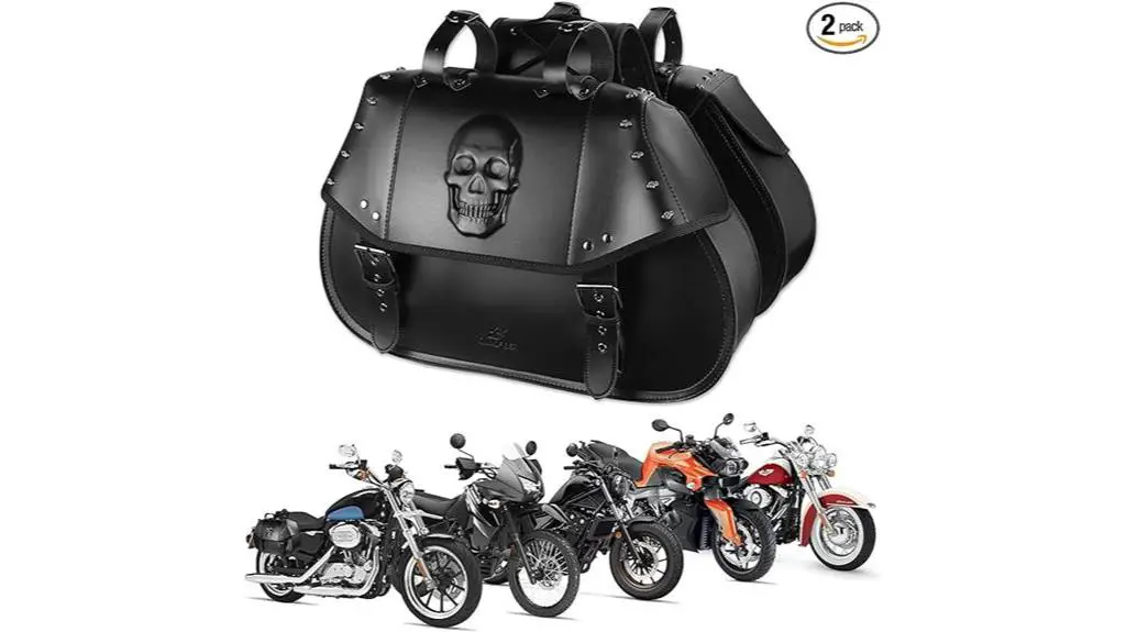 34l pu leather saddlebags