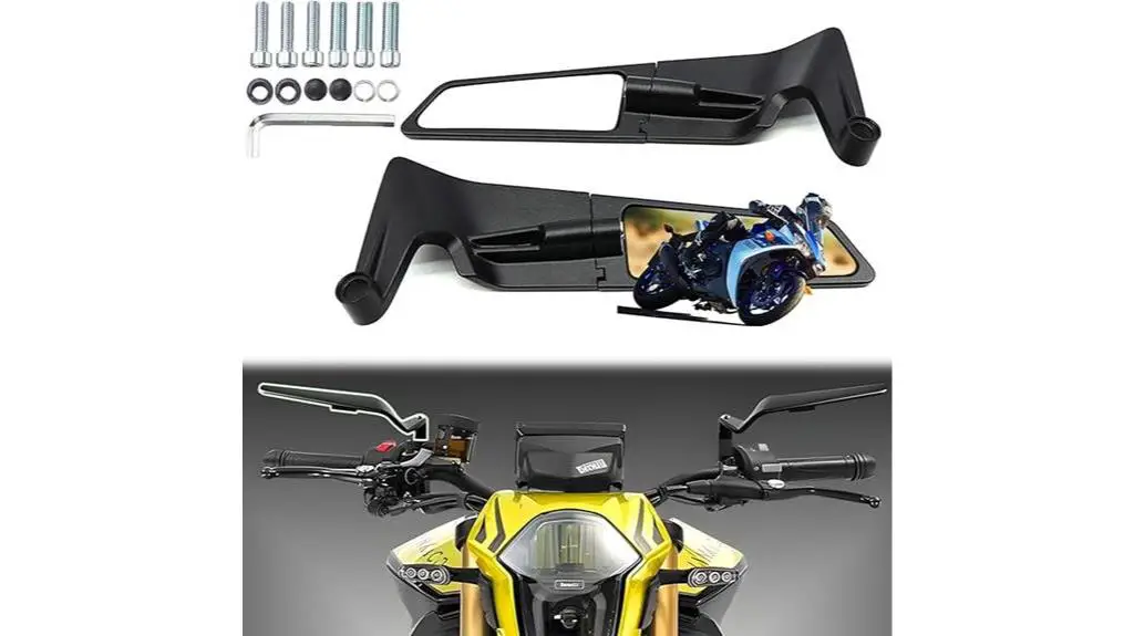 360 adjustable motorcycle mirrors