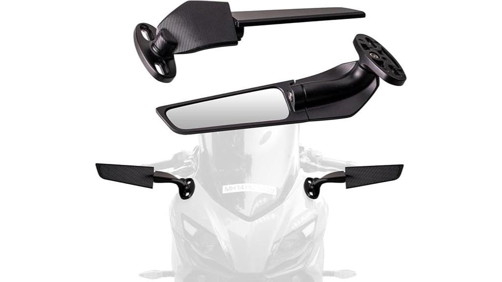 360 rotating racing mirrors