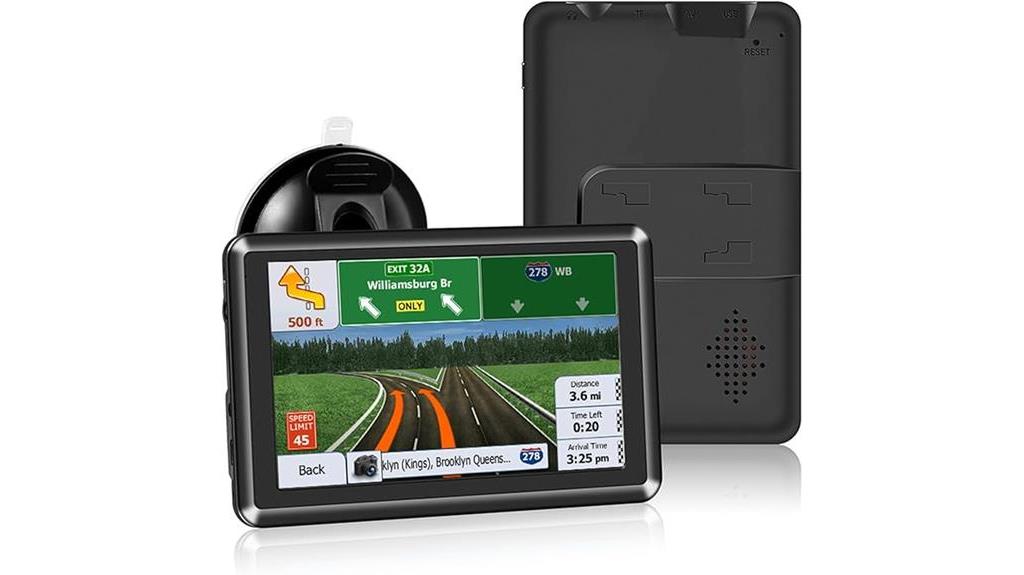 5 inch touch screen gps