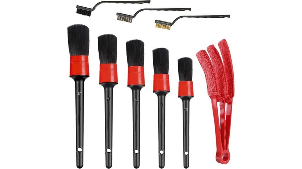 9 piece car detailing brushes