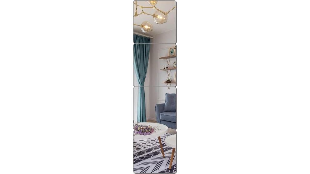 acrylic full length wall mirrors