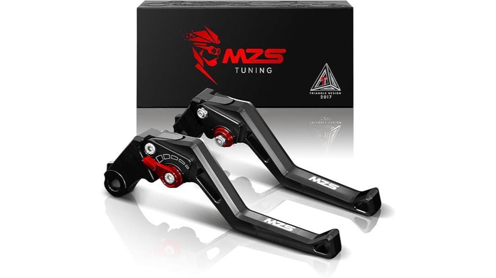 adjustable black motorcycle levers