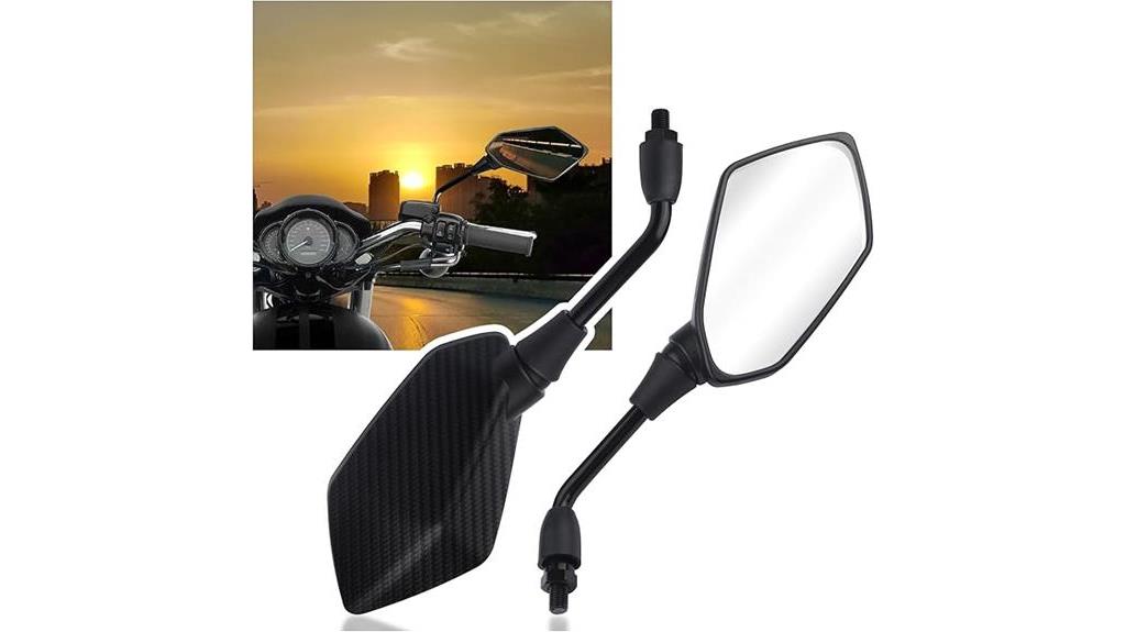 adjustable carbon fibre mirrors