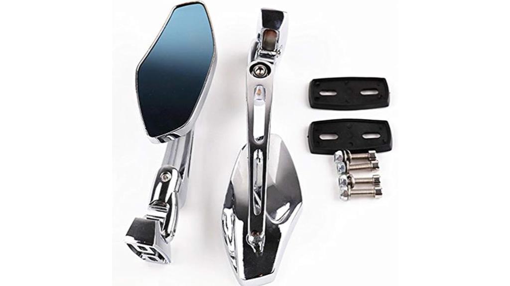 adjustable chrome racing mirrors