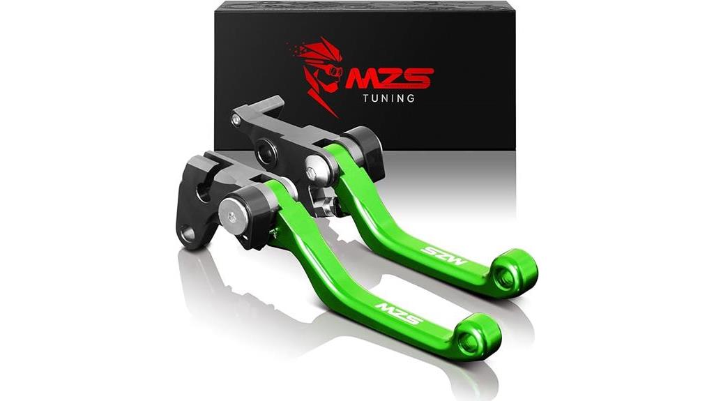 adjustable green dirt bike levers