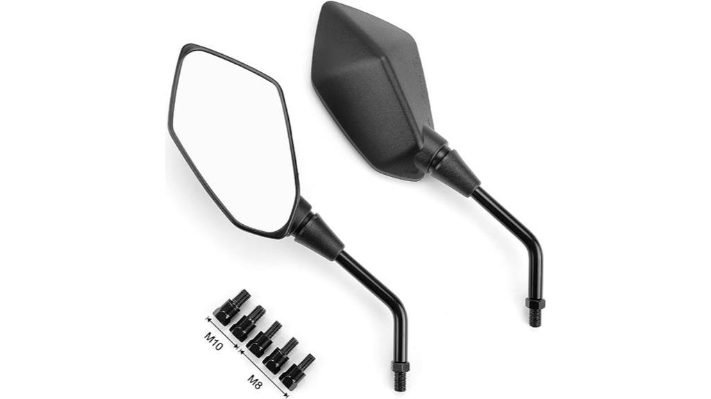 adjustable universal motorcycle mirrors