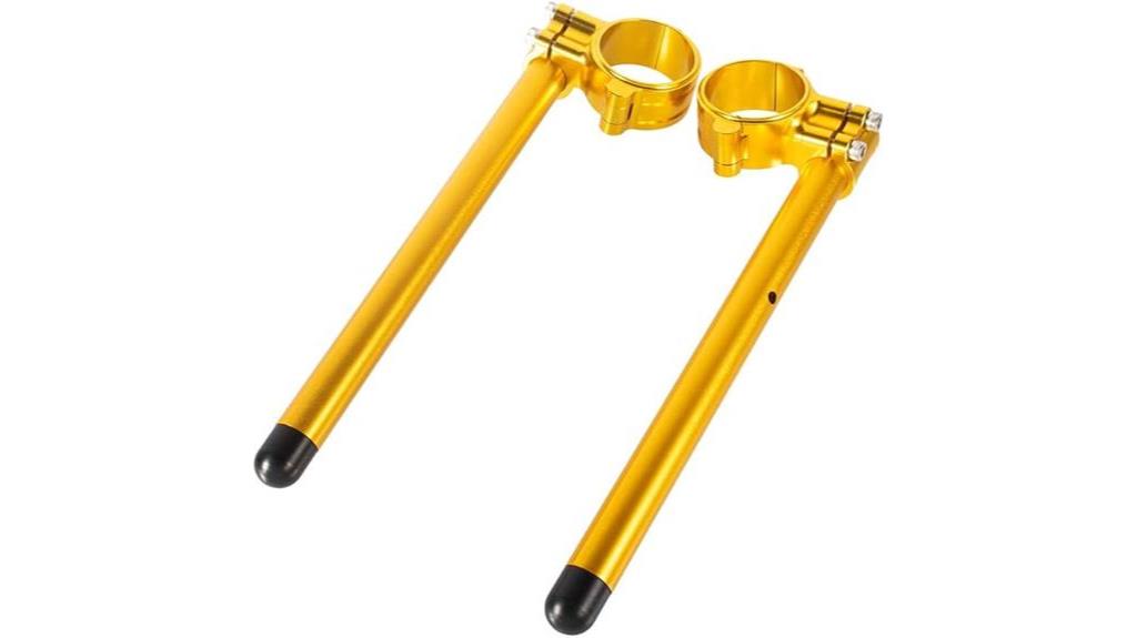 aluminum clip on handlebars gold