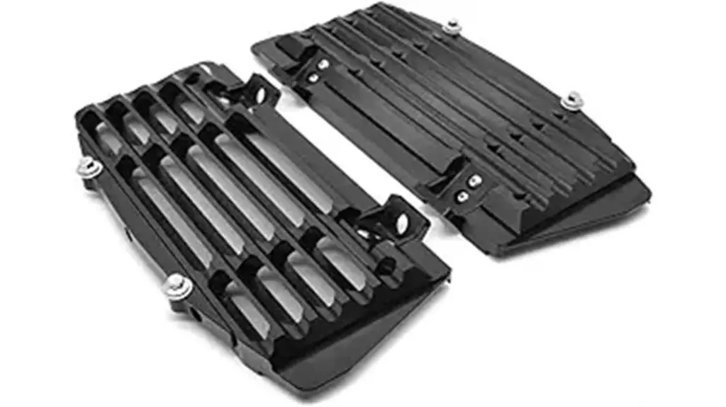 aluminum radiator guard black