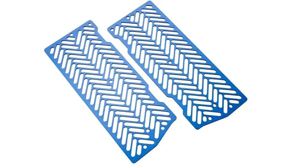 anodized blue radiator guards