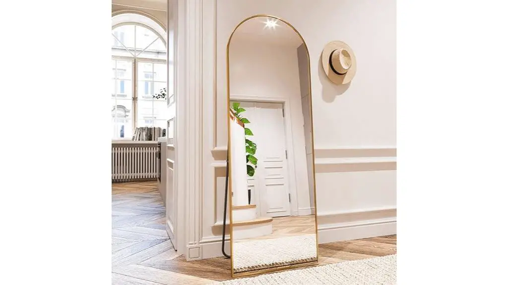 arched gold full length mirror