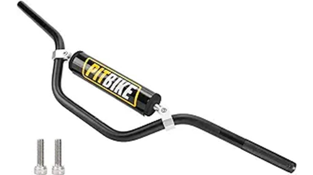 black aluminum dirt bike handlebars