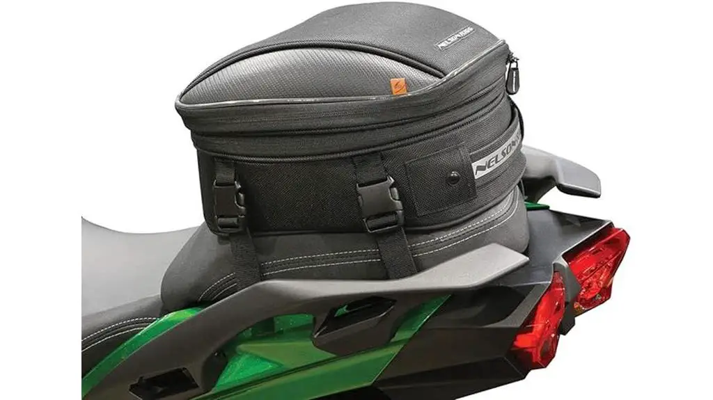 black commuter motorcycle tail bag