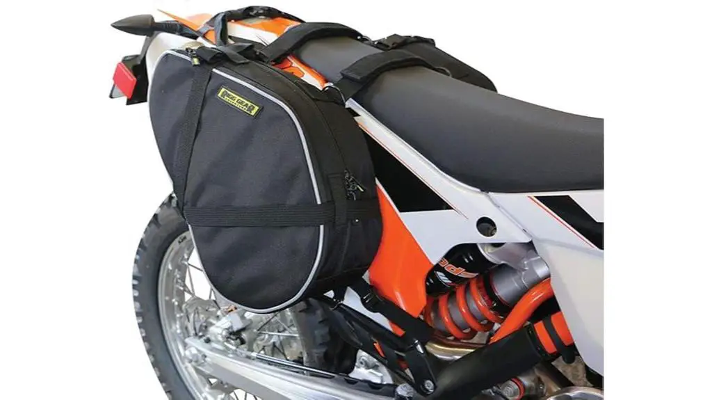 black dual sport saddlebags