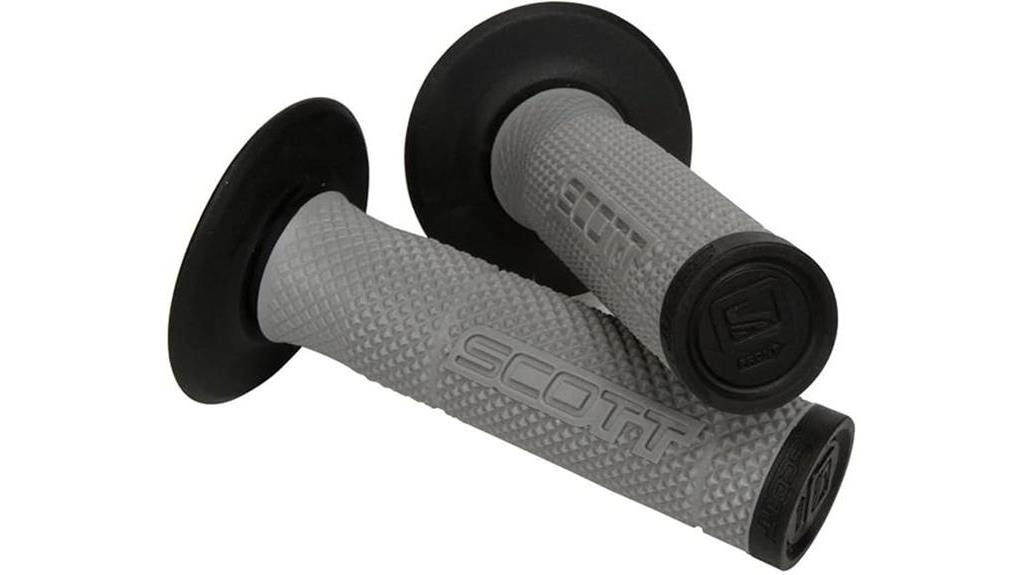 black gray handlebar grips