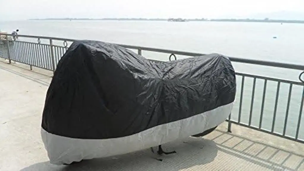 black gray motorcycle cover