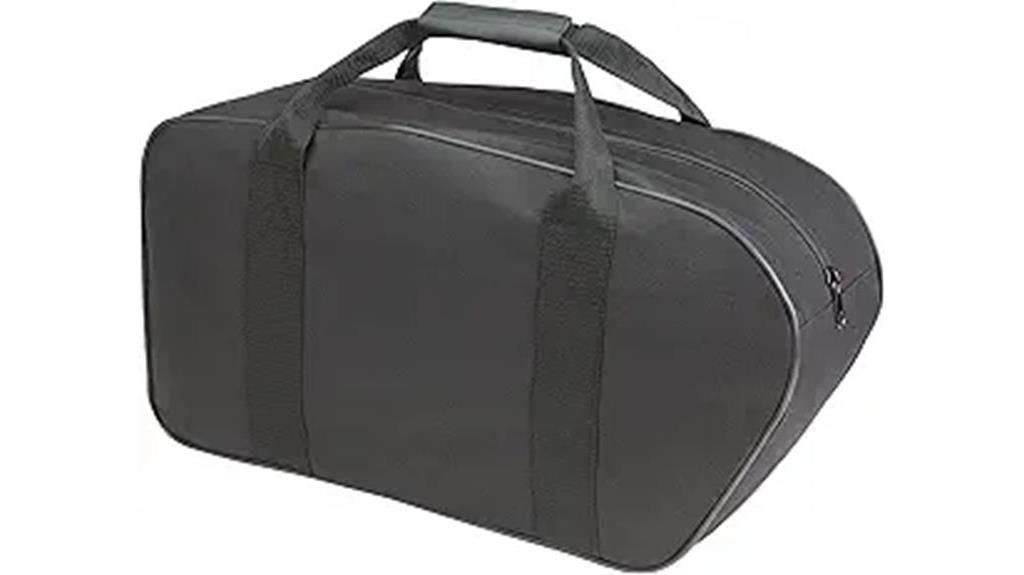 black large saddlebag liner