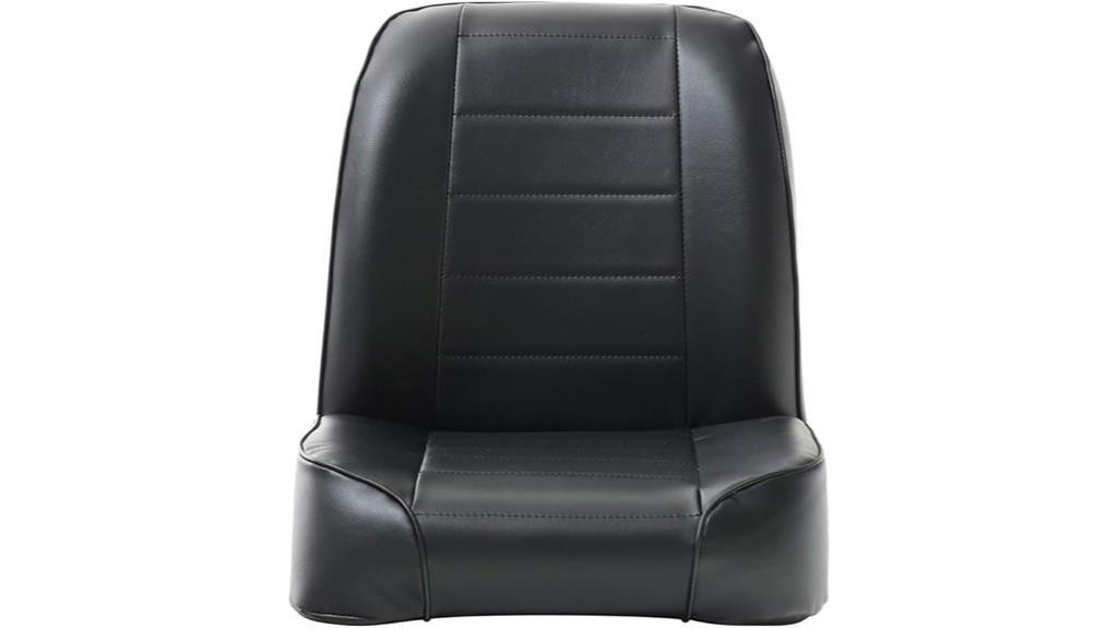 black low back bucket seat