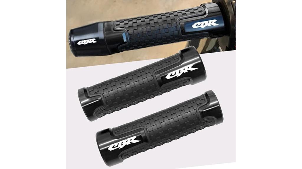 black motorcycle handlebar grips