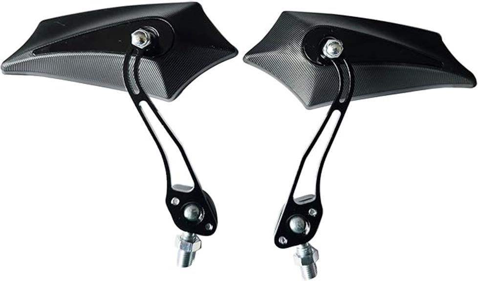 black motorcycle mirrors for vulcan