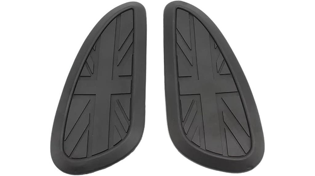 black motorcycle tank protector