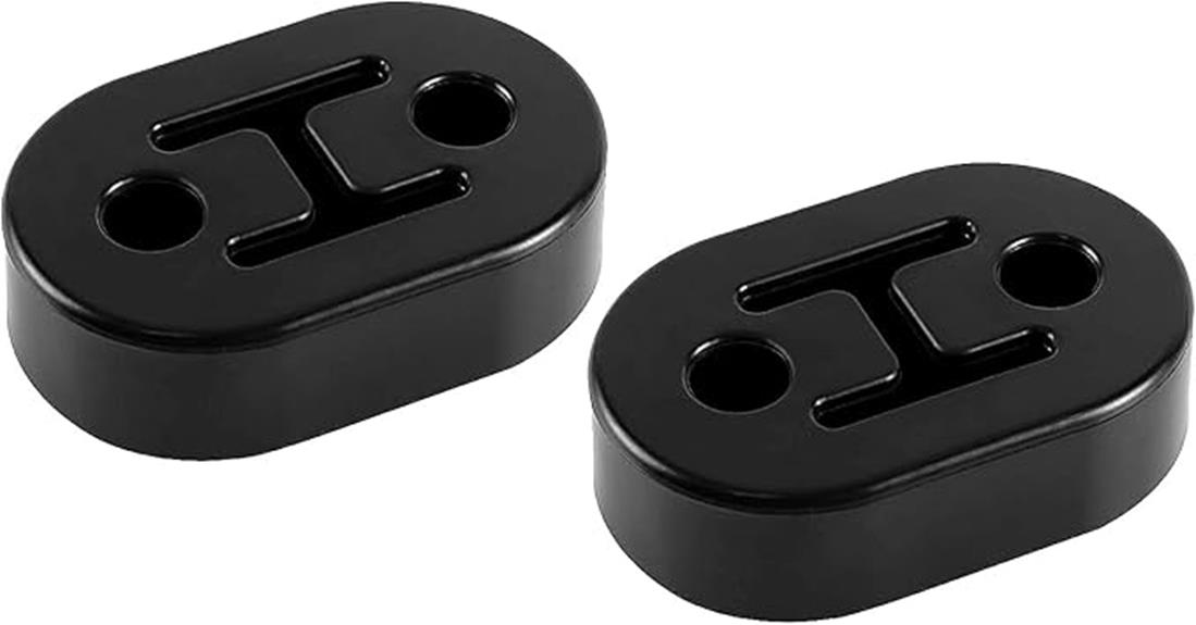 black rubber exhaust hangers