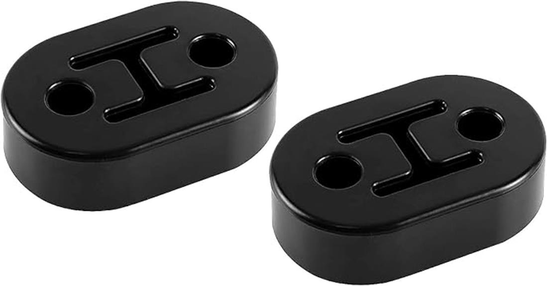 black rubber exhaust hangers