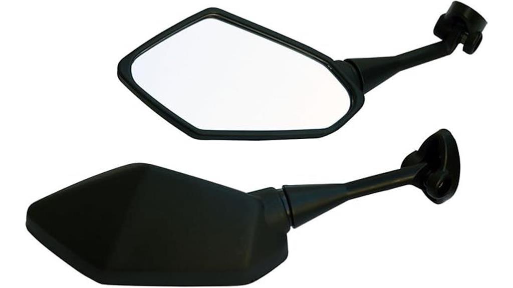 black sport bike mirrors