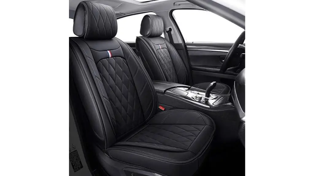 black waterproof leather seat covers