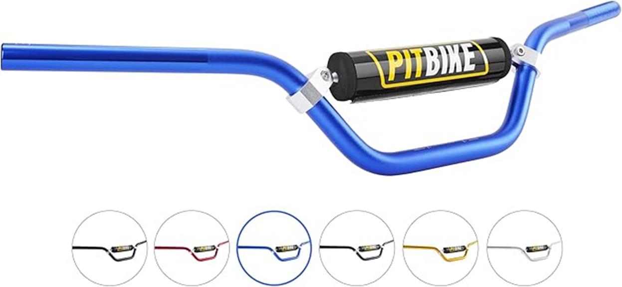 blue 7 8 inch handlebar