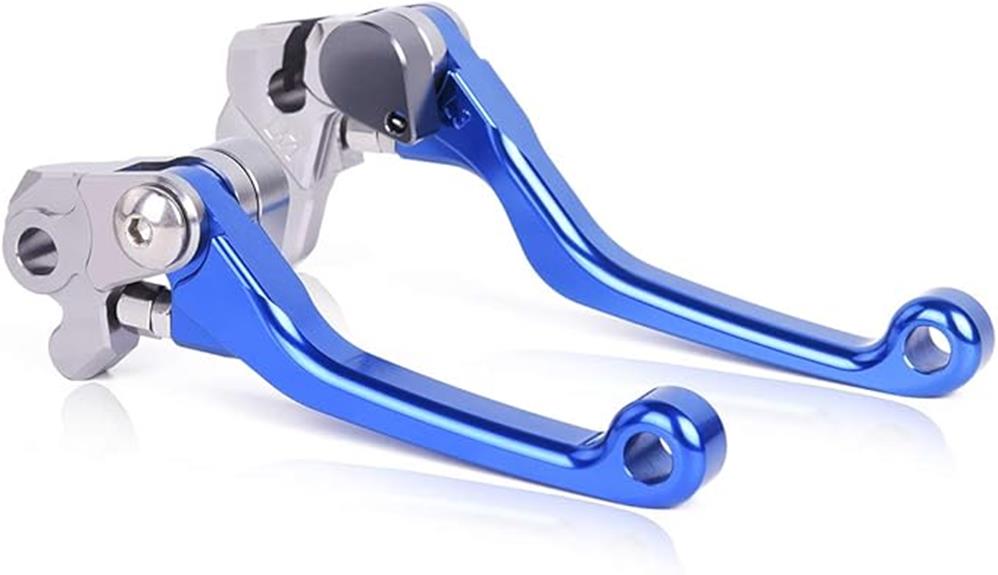 blue dirtbike brake levers