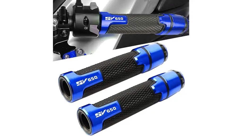 blue motorcycle grip ends