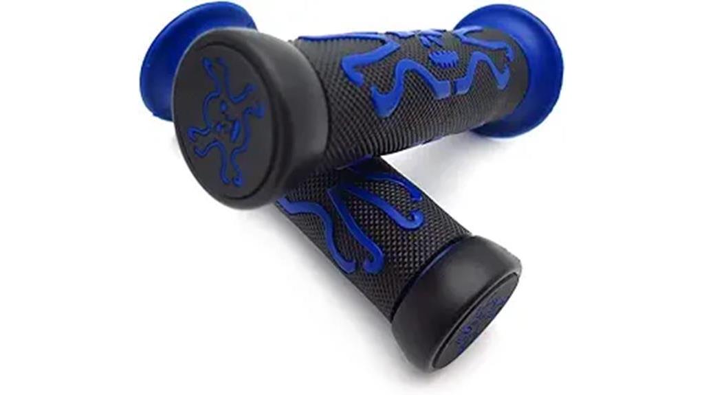 blue skull grips for atvs