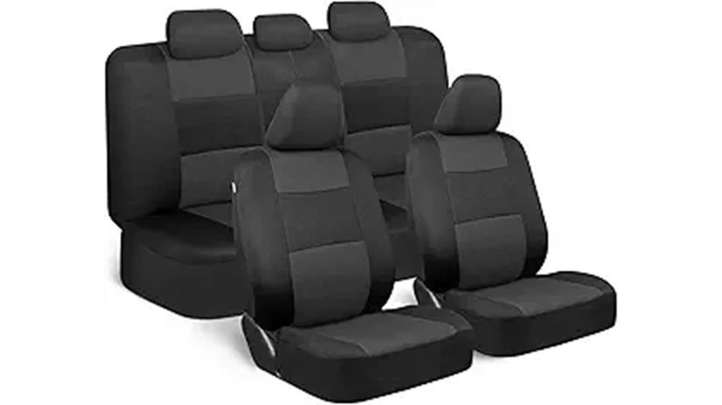 charcoal black car seat covers