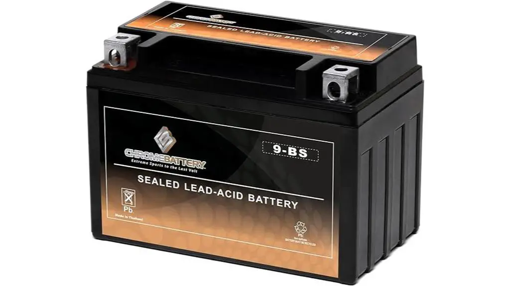 chrome battery ytx9 bs motorcycle