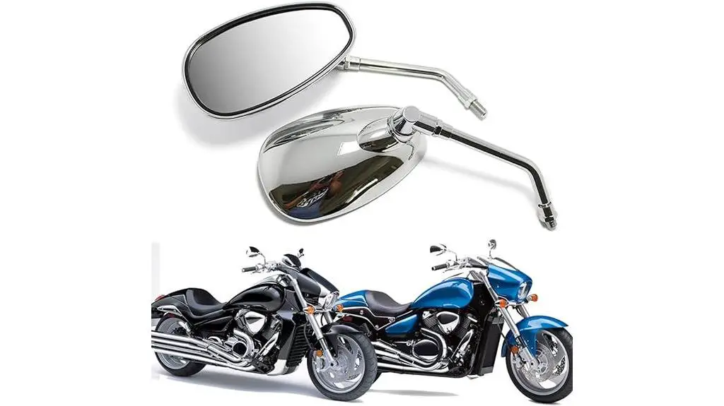 chrome rearview mirrors motorcycle