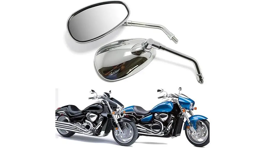 chrome side mirrors motorcycle