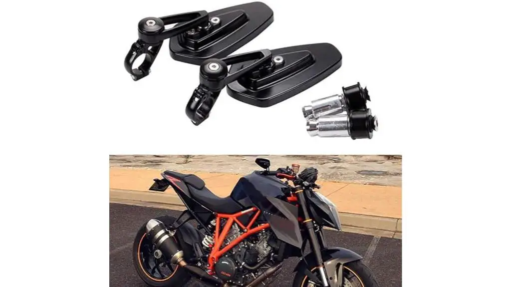 cnc black motorcycle mirrors