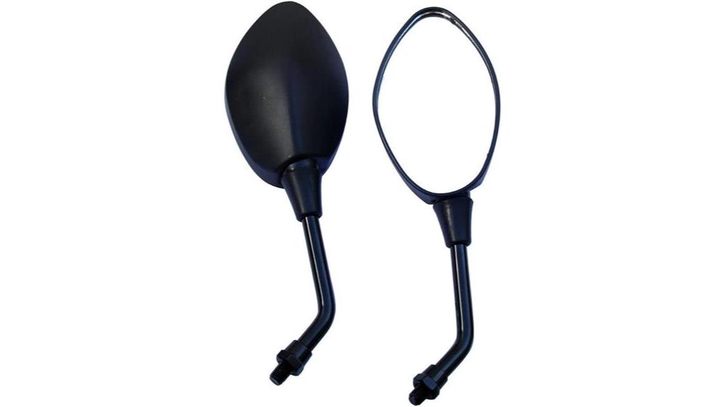 compatible black motorcycle mirrors