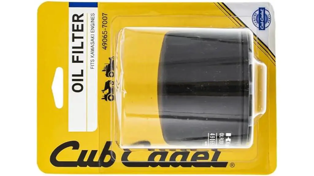 cub cadet oil filter compatibility