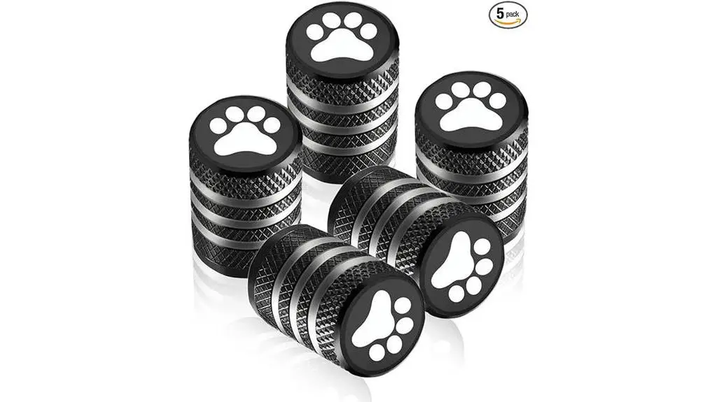 dog paw tire valve caps