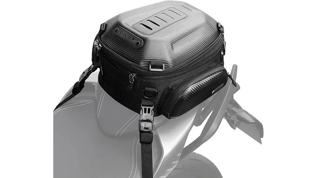 expandable hard shell tail bag