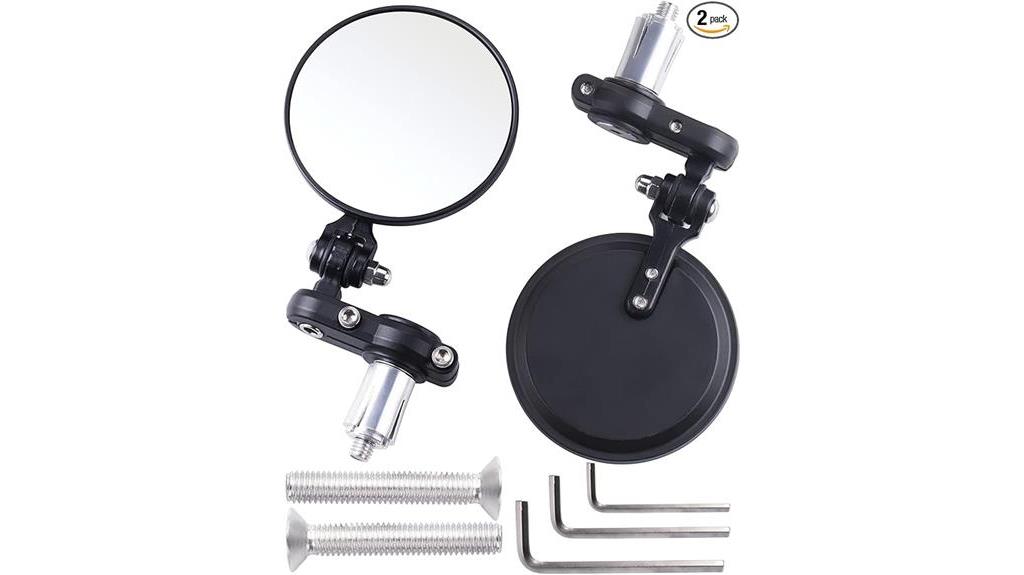 folding bar end mirrors