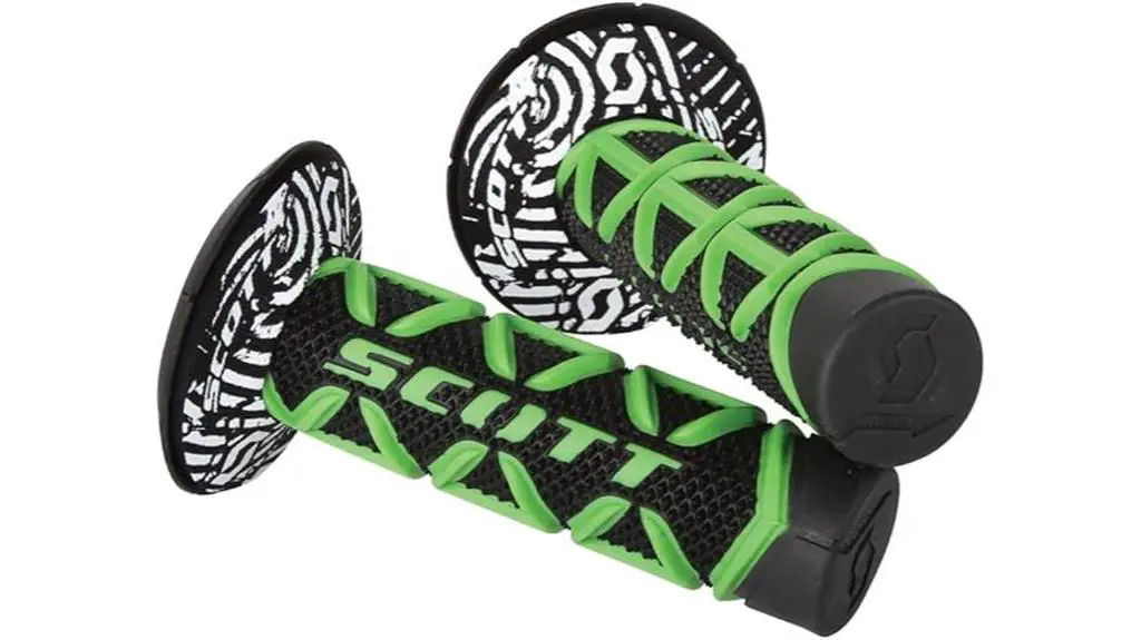 green black motorcycle grips