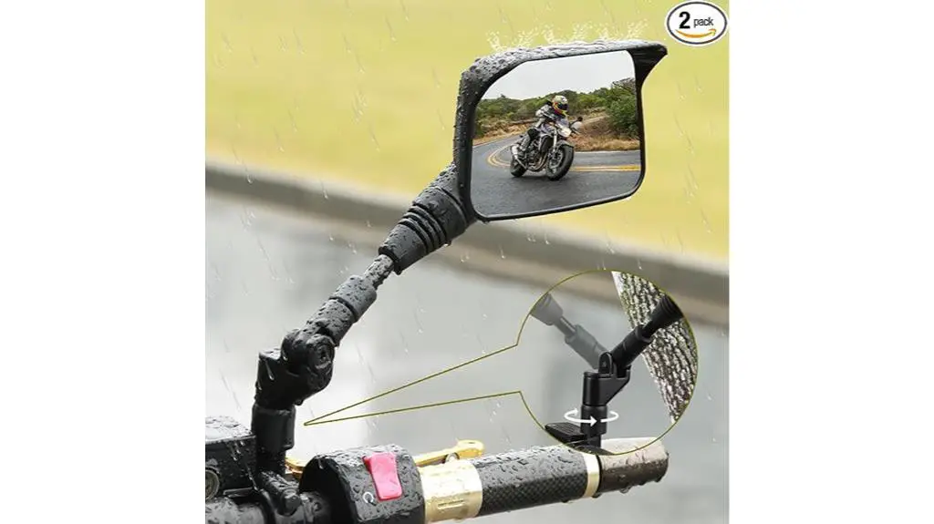 handlebar motorcycle mirror set